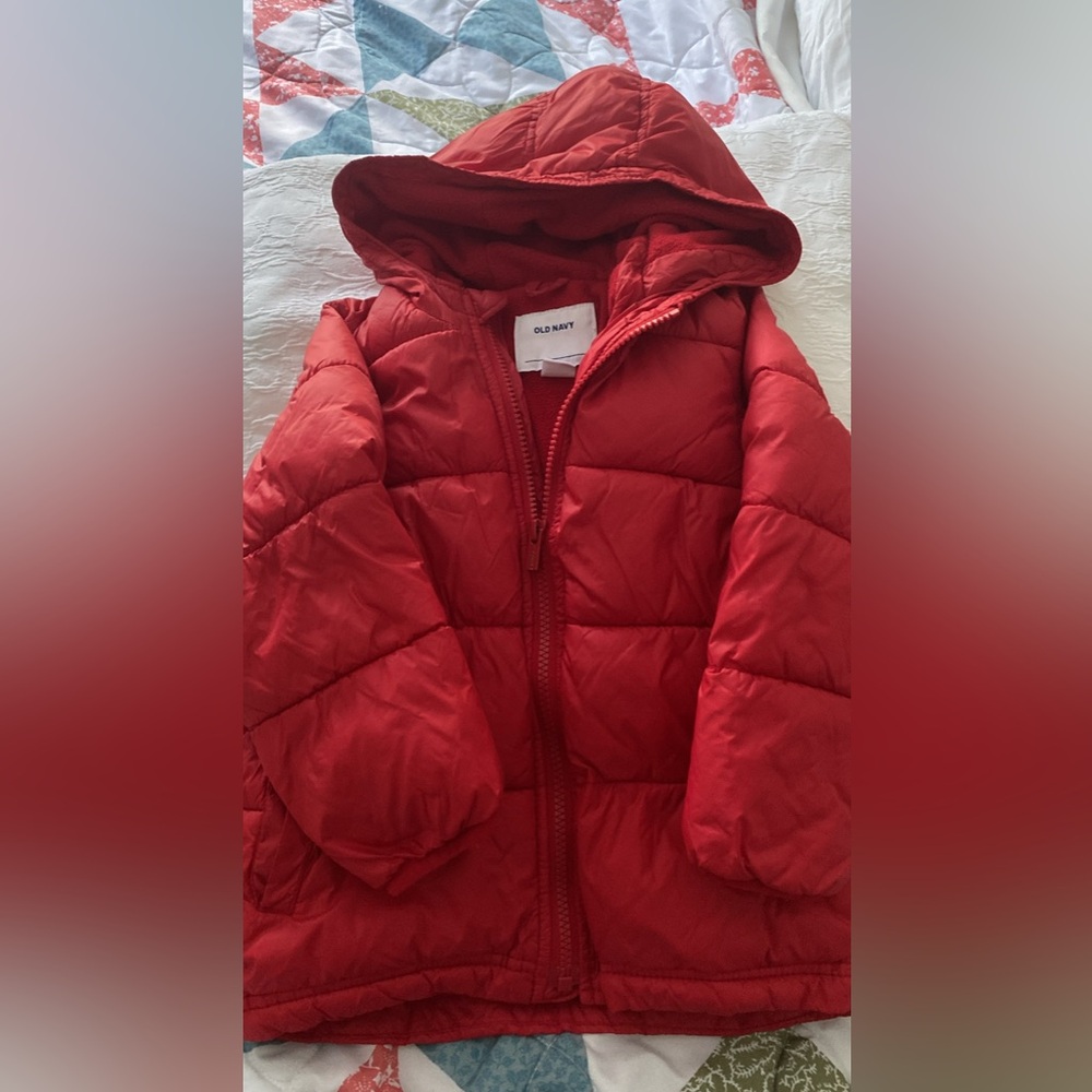 Old Navy Kids Cherry Red Puffer Jacket